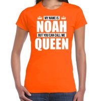 Naam cadeau t-shirt my name is Noah - but you can call me Queen oranje voor dames - thumbnail