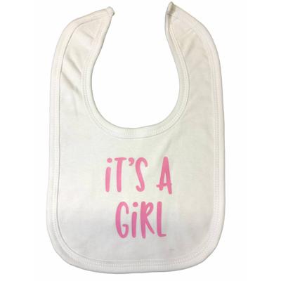 Soft Touch Slabber It's A Girl Meisjes 33 Cm Katoen Wit/roze
