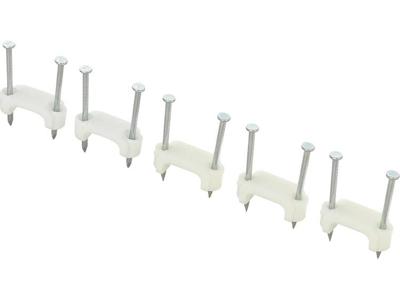 TRU COMPONENTS TC-DNF17203 Spijkerclip 1593094 Bundel-Ø (bereik) 17.70 mm (max) Tweegats Wit 100 stuk(s)