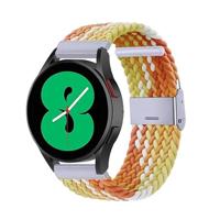 By Qubix - Braided nylon bandje - Geel/oranje - Compatible met Garmin Vivoactive 6 / Vivoactive 5 / Vivoactive 3 - Compatible Garmin bandje - Bandbreedte: 20mm