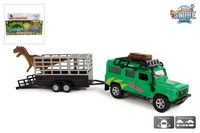 Kids Globe Land Rover met dino-trailer 29cm - thumbnail