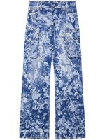 Stella McCartney jean cargo à imprimé animalier - Bleu