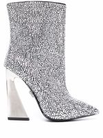 Philipp Plein bottines à ornements en cristal - Argent