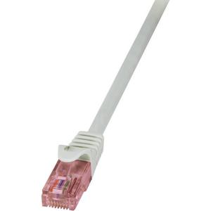 LogiLink CQ2082U RJ45 Netwerkkabel, patchkabel CAT 6 U/UTP 7.50 m Grijs Vlambestendig, Snagless 1 stuk(s)