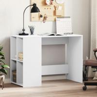 Bureau 102x50x75 cm bewerkt hout wit - thumbnail