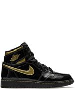 Jordan Kids baskets montantes Air Jordan 1 Retro OG Black Metallic Gold - Noir