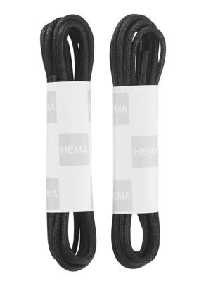 HEMA Schoenveters Fijn 75 Cm - 2 Paar (zwart) HEMA Schoenveters Fijn 75 Cm - 2 Paar (zwart)