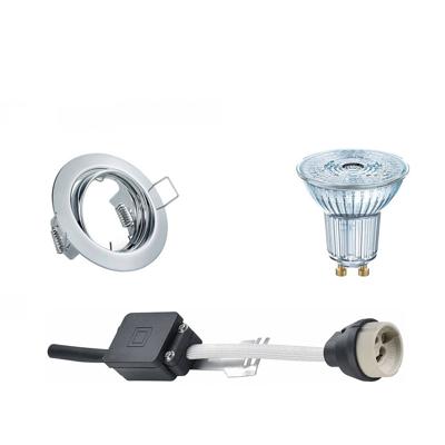 LED Spot Set - OSRAM Parathom PAR16 940 36D - GU10 Fitting - Dimbaar - Inbouw Rond - Glans Chroom - 3.7W - Natuurlijk LED Spot Set - OSRAM Parathom PAR16 940 36D - GU10 Fitting - Dimbaar - Inbouw Rond - Glans Chroom - 3.7W - Natuurlijk