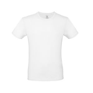 Wit basic t-shirt met ronde hals voor heren van katoen