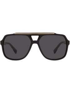 Dolce & Gabbana Eyewear lunettes de soleil oversize à monture aviateur - Noir