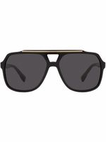 Dolce & Gabbana Eyewear lunettes de soleil oversize à monture aviateur - Noir - thumbnail