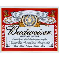 Nostalgic Art wandbord/muurplaatje - Metaal - Budweiser - 41 x 32 cm - Mancave - bier