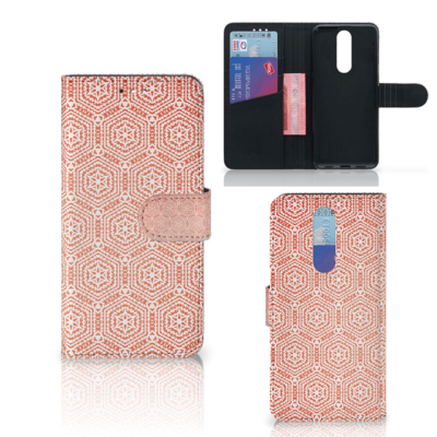 Alcatel 3 (2019) Telefoon Hoesje Pattern Orange