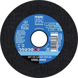 PFERD EHT 115-1,0 SGP STEELOX 61330421 Doorslijpschijf recht 115 mm 25 stuk(s) RVS, Staal