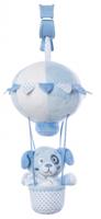 Saro hangfiguur heteluchtballon met rammelaar hond blauw