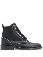 Zadig&Voltaire bottines lacées à clous - Noir