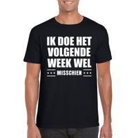 Ik doe het volgende week wel shirt zwart voor heren 2XL  - - thumbnail