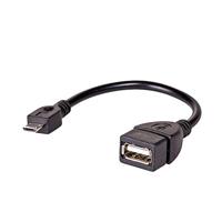 Akyga AK-AD-09 USB-OTG adapterkabel micro-stekker USB-aansluiting type A, 15cm zwart