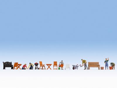 Noch 16215 H0 Figuren-Themaset „In de tuin“