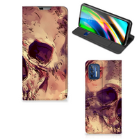 Mobiel BookCase Motorola Moto G9 Plus Skullhead