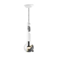 Move Me hanglamp Twist - wit / Sphere 3W - zwart goud