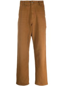 Carhartt WIP pantalon en coton biologique à coupe droite - Marron