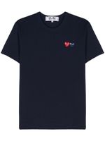 Comme Des Garçons Play t-shirt en coton à patch cœur - Bleu