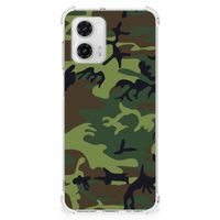 Motorola Moto G73 Doorzichtige Silicone Hoesje Army Dark