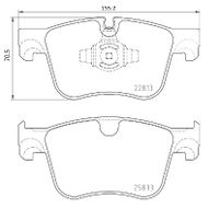 Remblokkenset, schijfrem BREMBO, u.a. für Peugeot, Opel, DS, Citroën, Vauxhall, Toyota