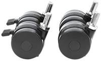 Intellinet 712170 wielen voor kasten van 19 inch, set van 4, met parkeerrem, maximale draaglast 600 kg