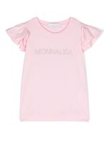 Monnalisa t-shirt à manches volantées - Rose