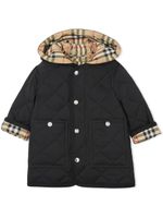 Burberry Kids manteau matelassé à capuche - Noir