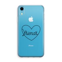 Friends heart black: iPhone XR Transparant Hoesje - thumbnail