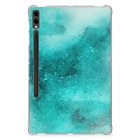 Tablethoes Samsung Galaxy Tab S9 Plus Painting Blue - thumbnail