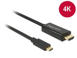 DeLOCK USB-C (male) > HDMI (male) (DP Alt Mode) kabel 2 meter, 4K 30 Hz