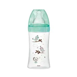 Dodie Zuigfles Glas Initiatie+ Groene Vogels 270ml