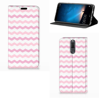 Huawei Mate 10 Lite Hoesje met Magneet Waves Roze