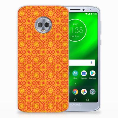Motorola Moto G6 Plus TPU bumper Batik Oranje