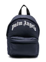 Palm Angels Kids sac à dos incurvé à logo imprimé - Bleu - thumbnail