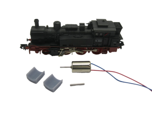 micromotor NA022 motor ombouwkit voor Arnold BR 74, K.P.E.V. T12, ÖBB Reihe 674, SNCF 130 TC, SNCB Reeks 96