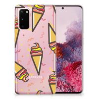 Samsung Galaxy S20 Siliconen Case Icecream - thumbnail