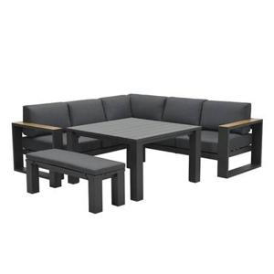 Garden Impressions Plaza lounge dining set 5-delig teaklook