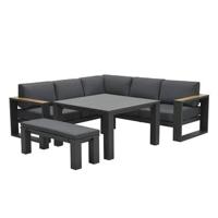 Garden Impressions Plaza lounge dining set 5-delig teaklook - thumbnail