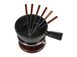 Boska 853528 fondueset 1 l Zwart, Hout 6 persoon/personen