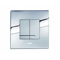 Wisa Delos Bedieningspaneel - vierkant - 16x16x1 - dualflush - metaal - mat/glans chroom 8050414050