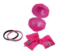 Slammer diamant Disney Minni Mouse haaraccessoires 5 cm 4 delig