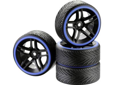 Absima 1:10 Straatmodel Complete wielen Drifter A 10-spaaks Zwart 4 stuk(s)