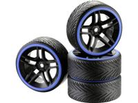 Absima 1:10 Straatmodel Complete wielen Drifter A 10-spaaks Zwart 4 stuk(s)