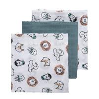 Meyco hydrofiele swaddles 120x120 cm (set van 3) animal/uni