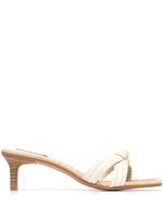 Senso mules Naomi 60 mm en raphia - Blanc